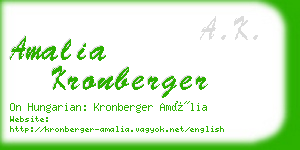 amalia kronberger business card